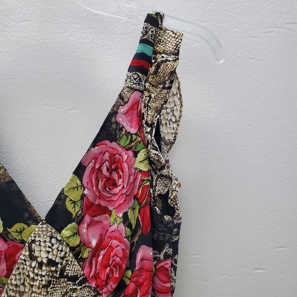 Y2K Vintage Tank Mixed Print Babydoll Style Size S - Picture 5 of 10